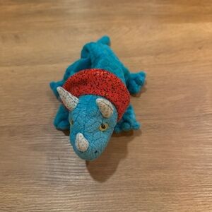 TY Beanie Baby Triceratops Hornsly Dinosaur Dino Bean Bag Plush Stuffed Toy 2000